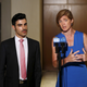 Subhi Nahas stands with US Ambassador to the United Nations Samantha Power at the United Nations, in Aug. 2015.